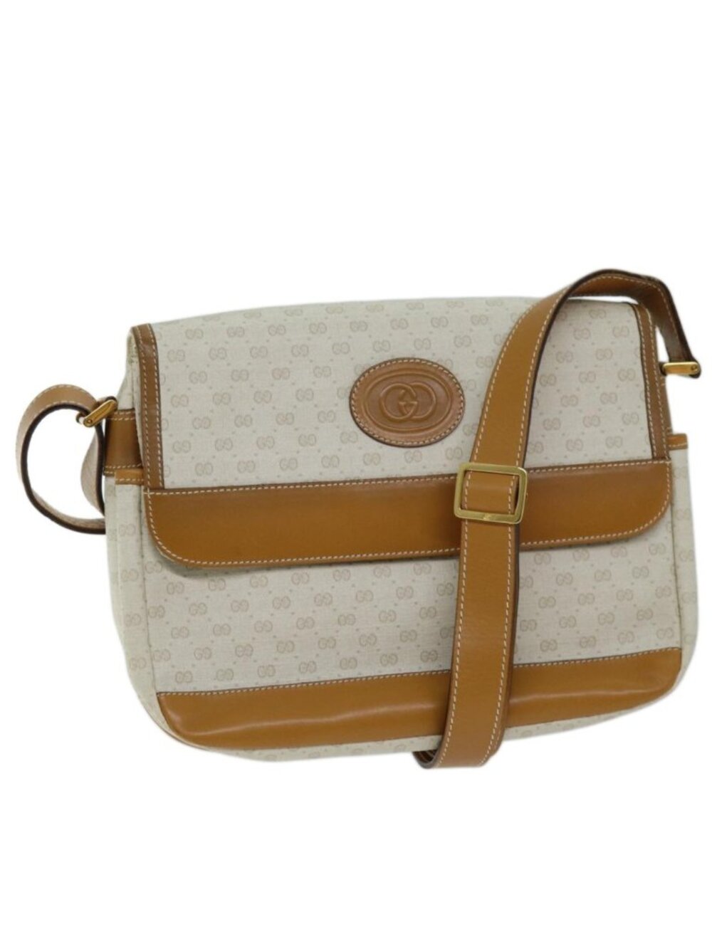 GUCCI Micro GG Supreme Shoulder Bag PVC Beige 001 106 0185
